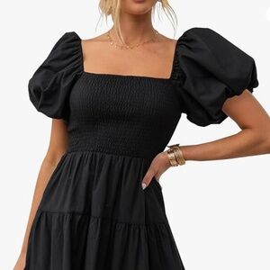 ZESICA Women's 2024 Boho Summer Dress  Square Neck